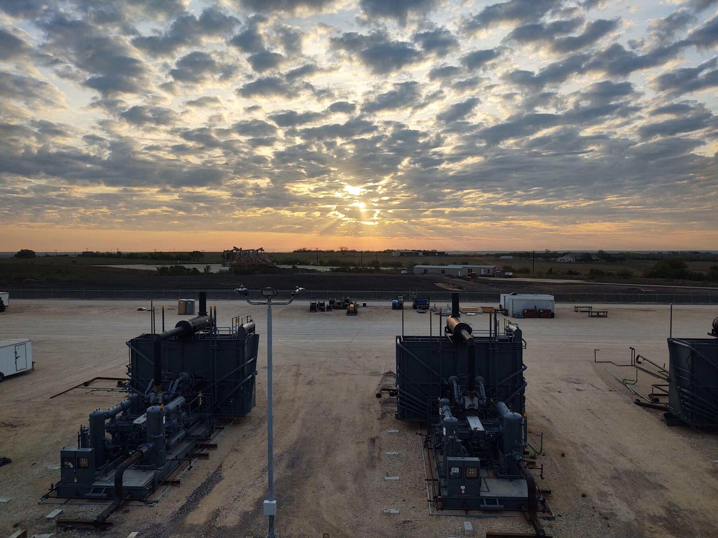 A view of the Karnes Natural Gas Compressor Station.