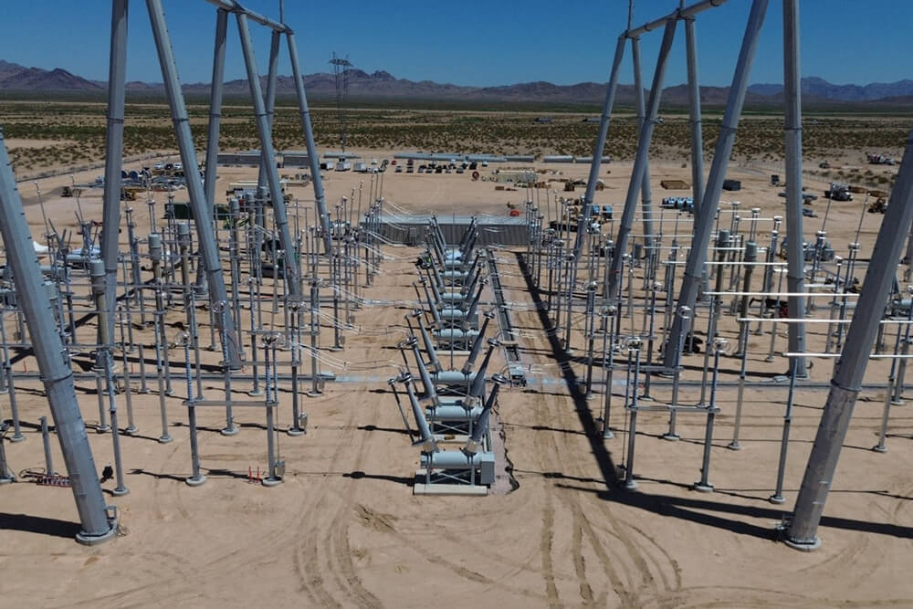Cielo Azul switchyard in the desert