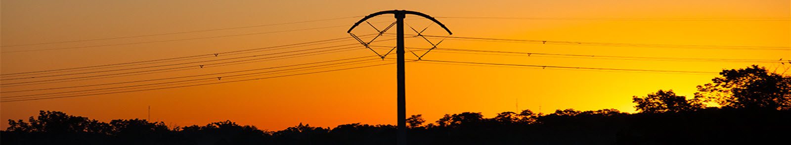 powerlines at dusk
