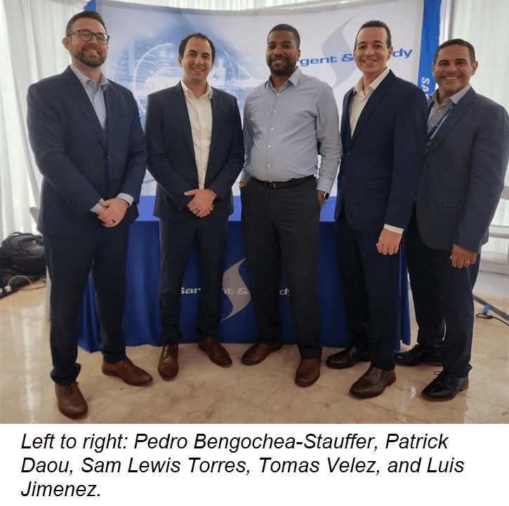 Sargent & Lundy employees Pedro Bengochea, Patrick Daou, Sam Lewis, Tomas Velez, and Luis Jimenez attend the CIAPR conference