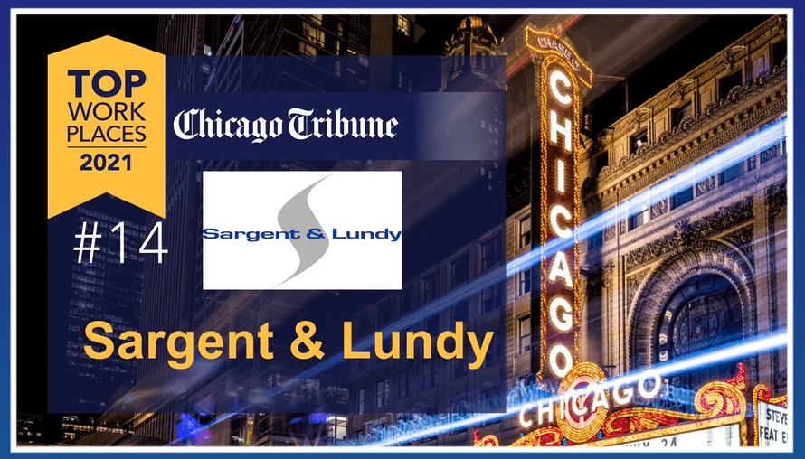 Sargent & Lundy -Top Workplaces Rank - Chicago Tribune