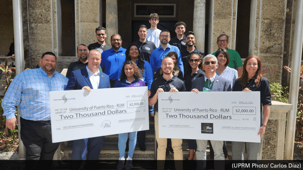 Sargent & Lundy employees with UPRM IEEE Student Organizations