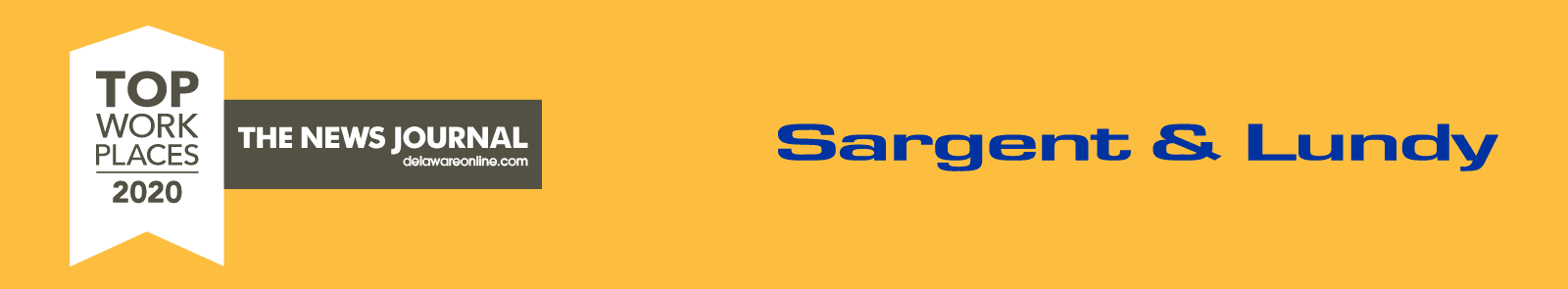 Sargent & Lundy Delaware Top Workplaces Banner