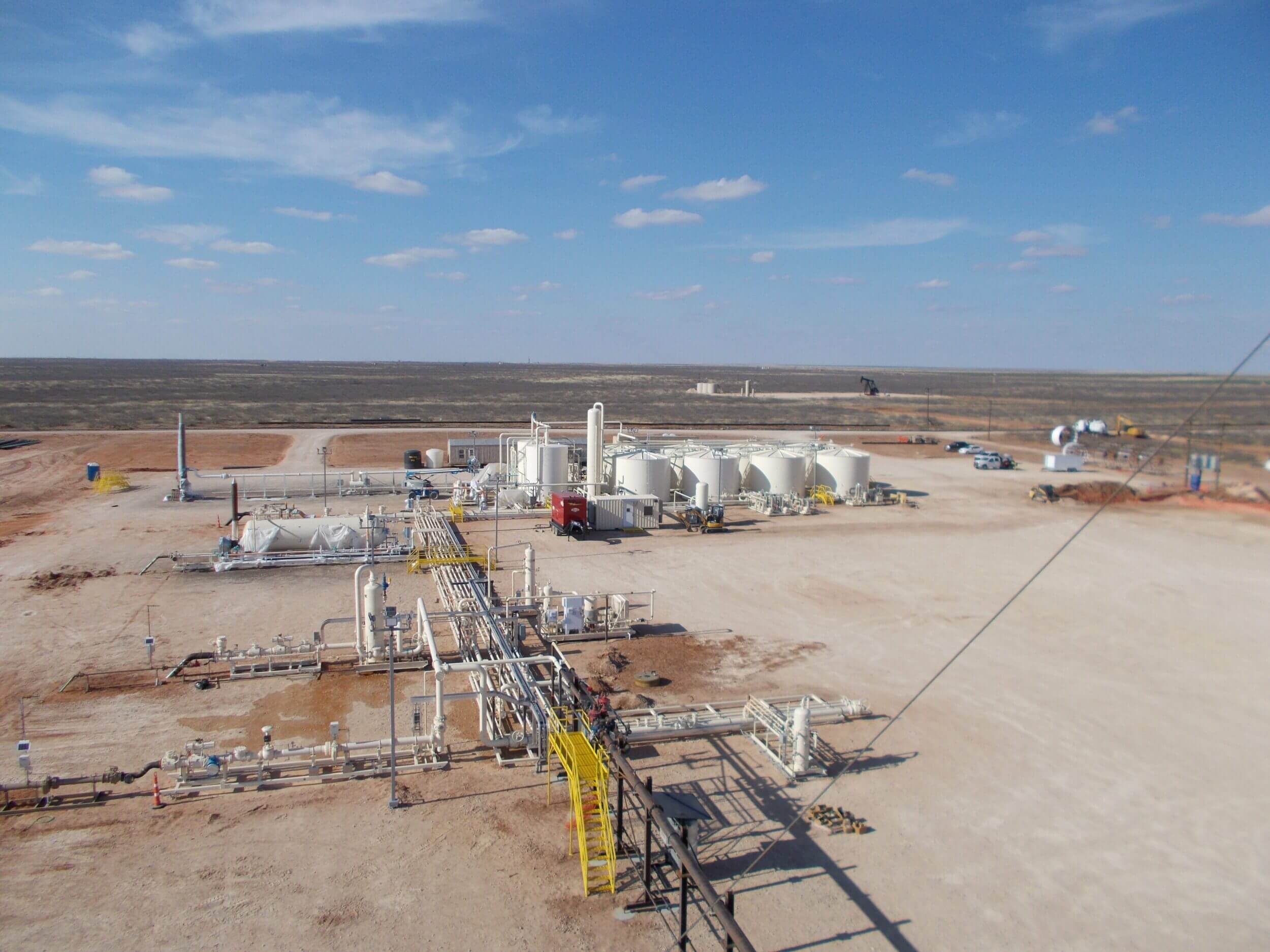 A view of the Holt South Central Processing Facility (CPF) Project in Midland Basin, Texas.