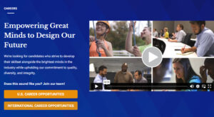 Screenshot of the careers header on the new sargentlundy.com