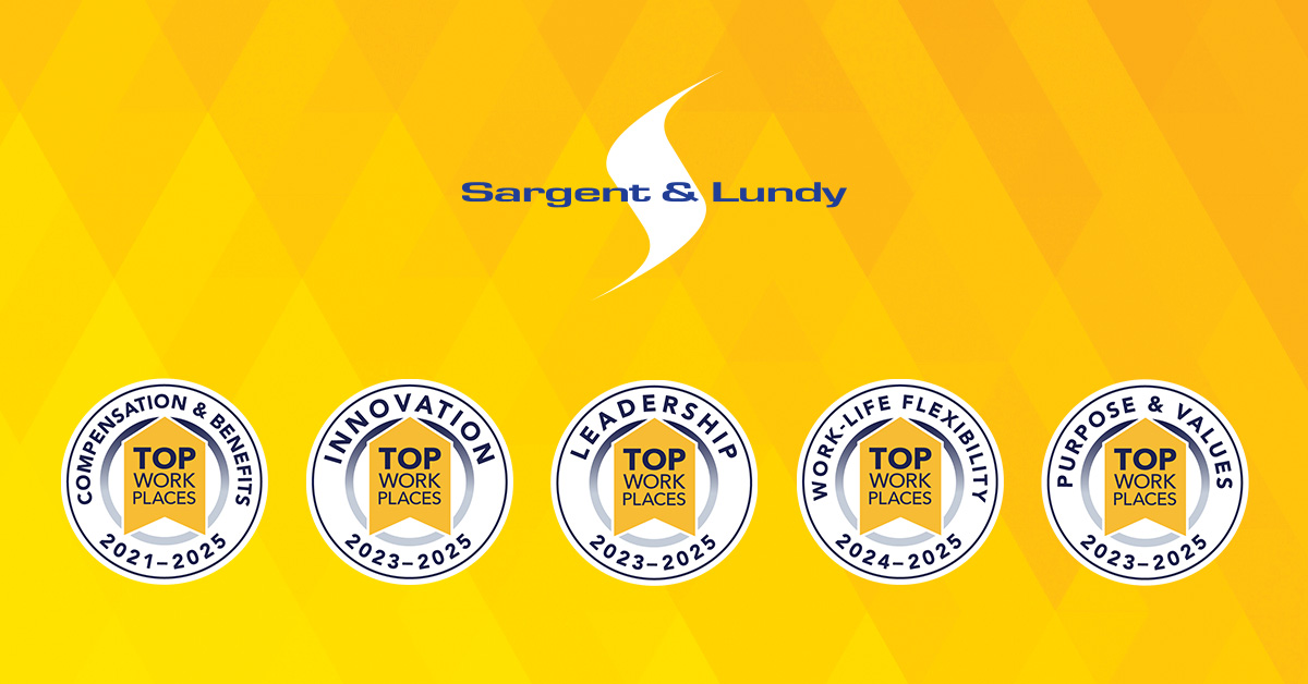 Sargent & Lundy sweeps all five Top Workplaces Spring Culture Excellence Awards for second straight year.