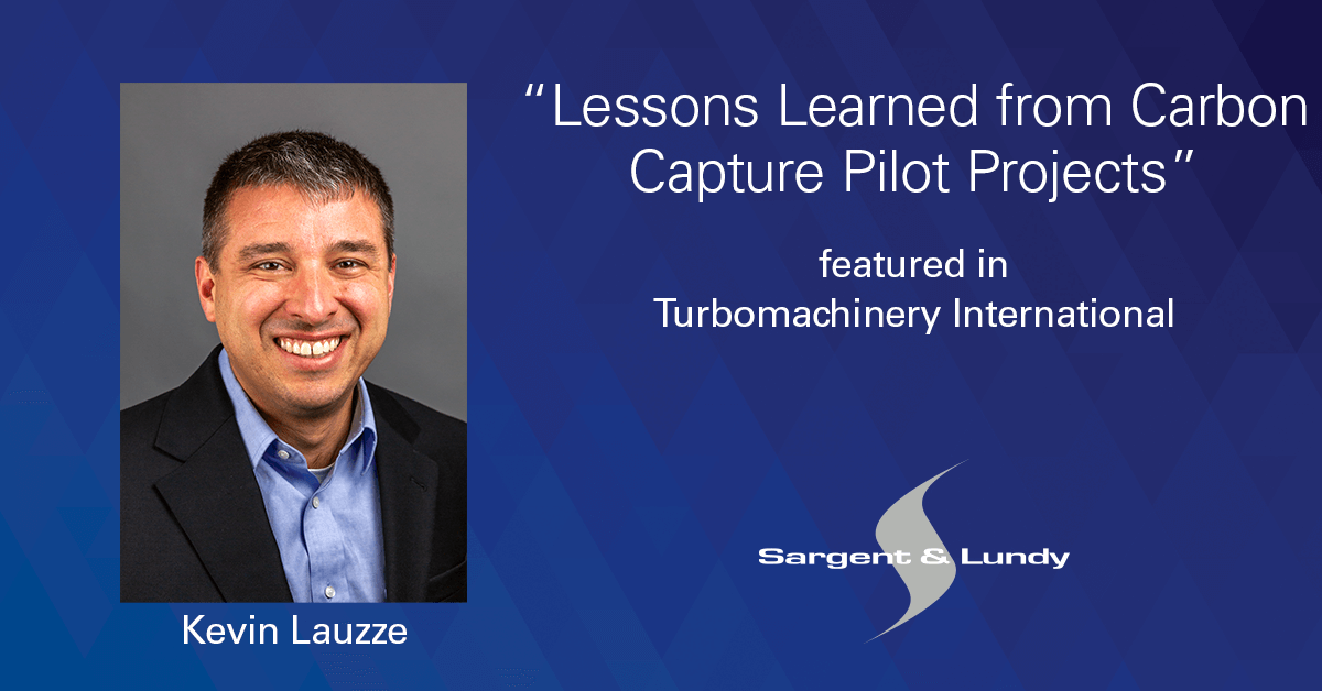Kevin Lauzze's carbon capture pilot presentation featured in Turbomachinery International