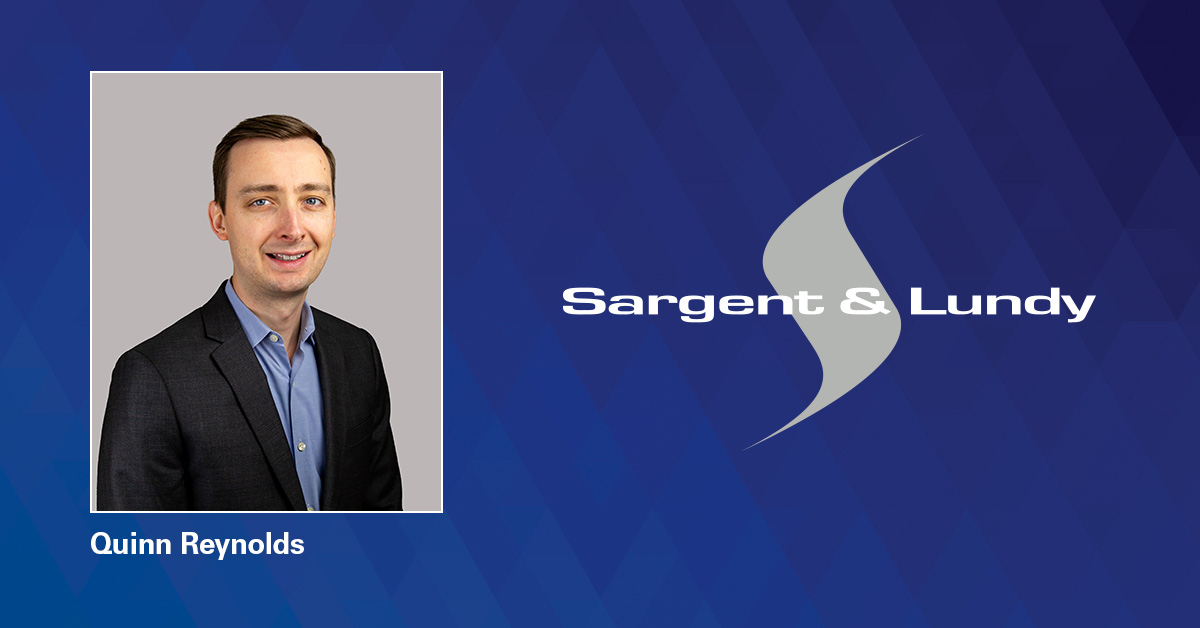 Sargent & Lundy's Quinn Reynolds was named to the Nuclear News 40 Under 40 list.