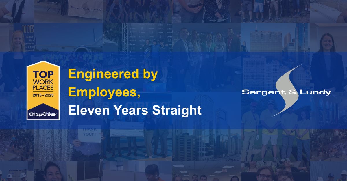 Chicago Tribune Top Workplaces features Sargent & Lundy in a news article banner