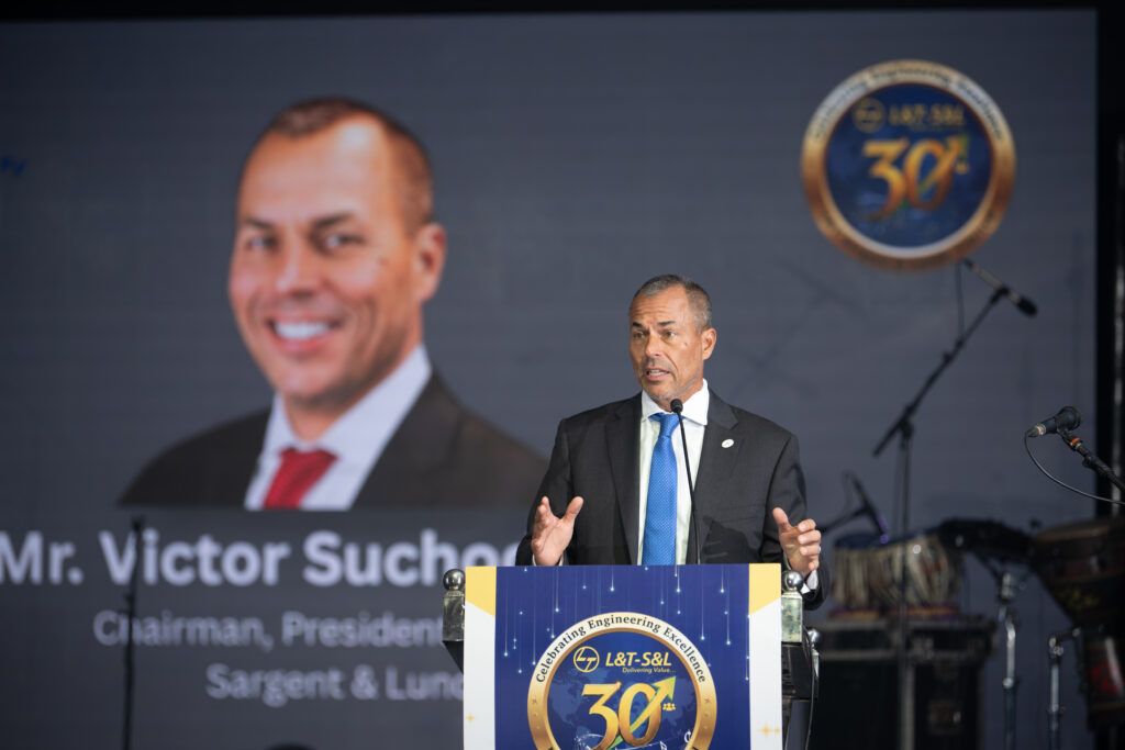 Sargent & Lundy Chairman, President, and CEO Victor Suchodolski at 30th anniversary of L&T-Sargent &Lundy Limited joint venture. 