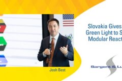 Josh Best - Sargent & Lundy speaks at Project Phoenix press conference in Slovakia graphic