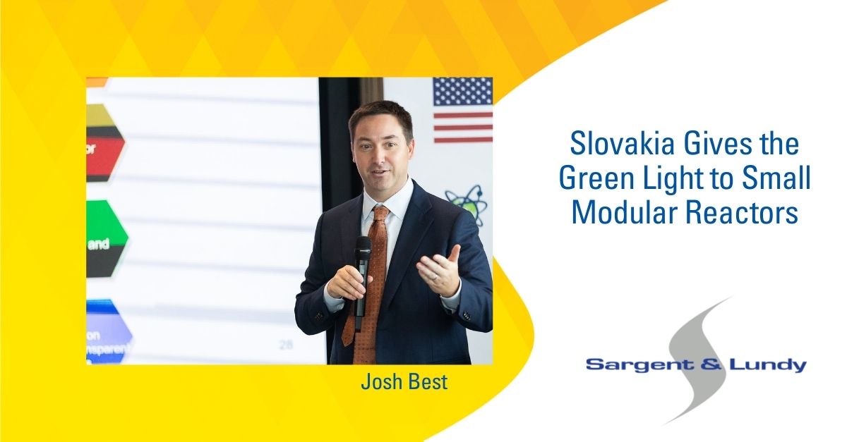 Josh Best - Sargent & Lundy speaks at Project Phoenix press conference in Slovakia graphic