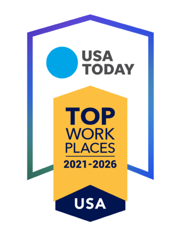 USA Today Top Workplaces 2021-2026 badge