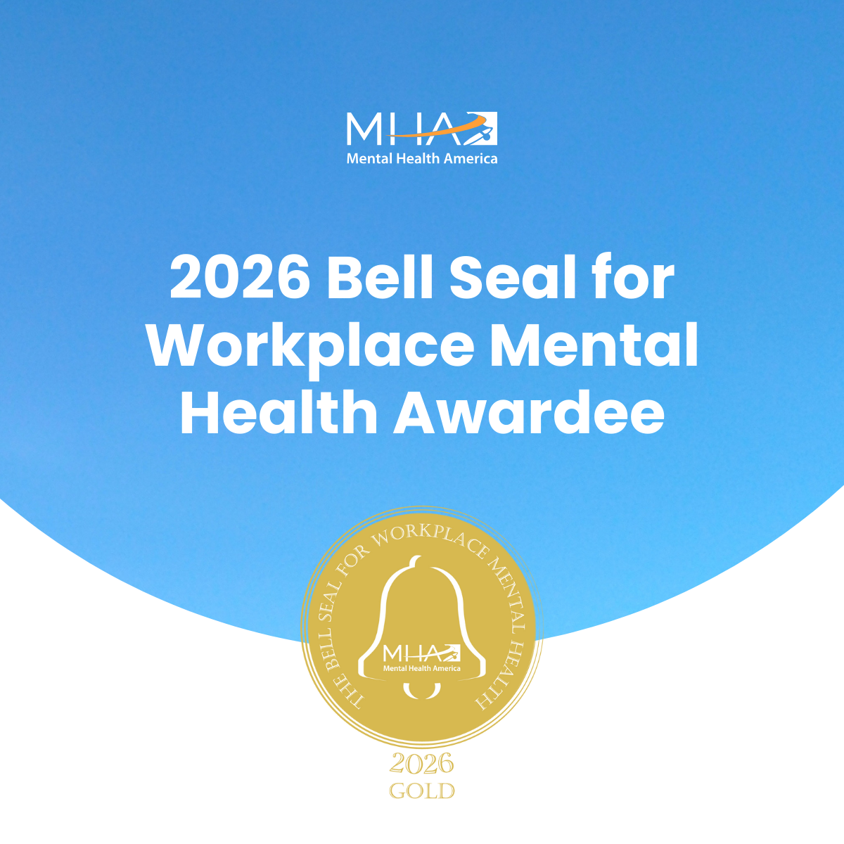Mental Health America Gold Bell Seal 2026