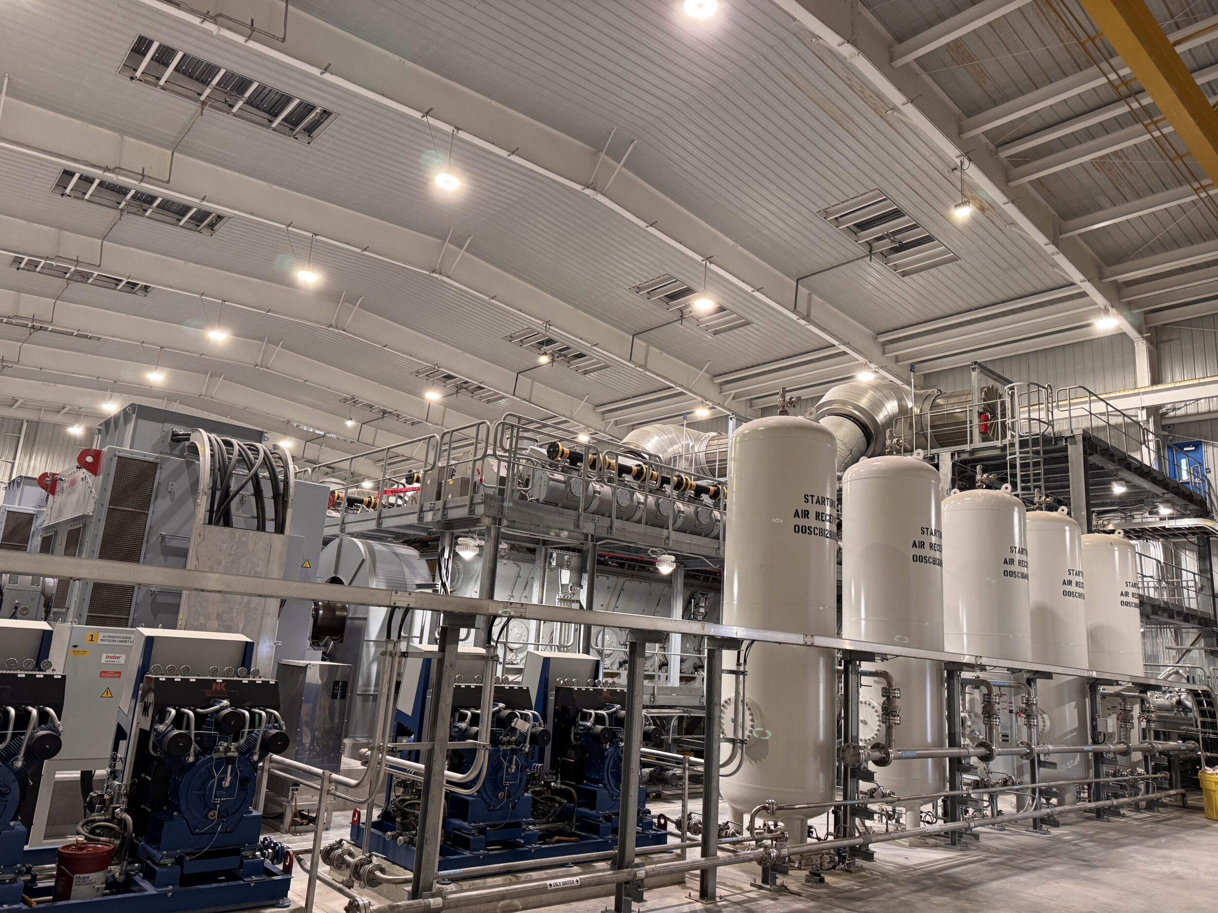 Mechanical bay of Lakeland Electric's RICE McIntosh electric-generating facility.