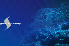 Blue map of Central and Eastern Europe and Eurasia with a Sargent & Lundy logo overlay.
