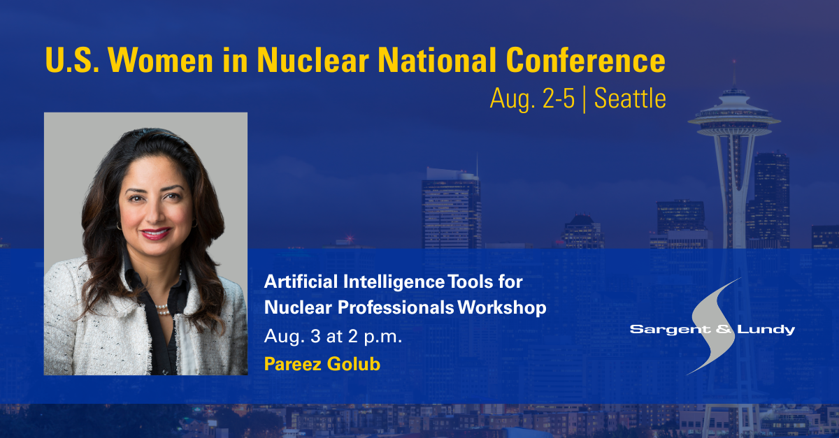 Sargent & Lundy U.S. Women in Nuclear conference graphic